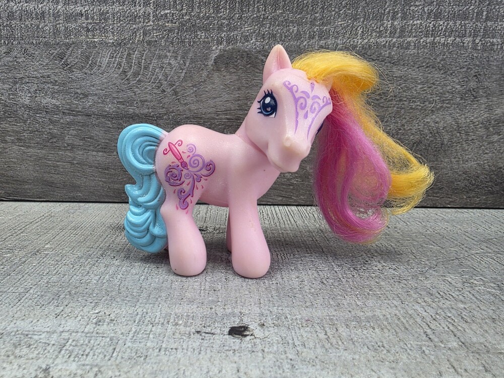 Mcdonalds MLP My Little Pony G3 Artist Pony Toola Roola Pink 2008 Bin 105